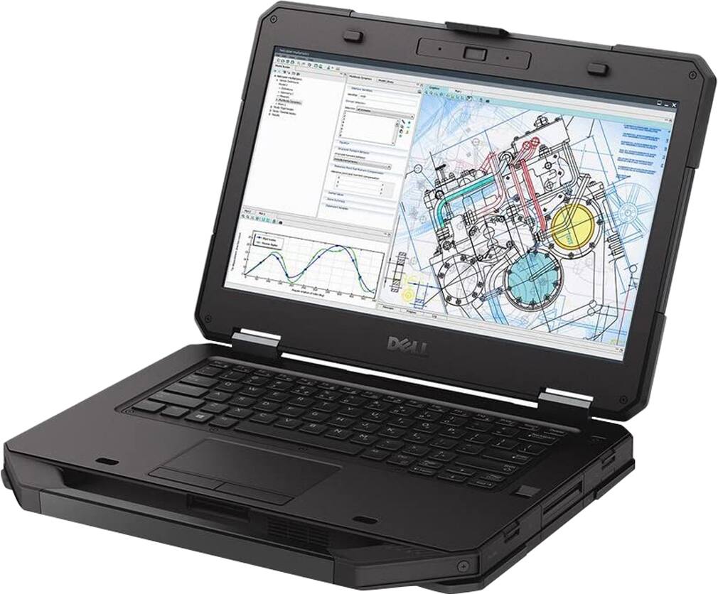 Front. Dell - 14 Rugged 5414 14" Laptop - Intel 6th Gen Core i5 with 16GB Memory - Intel HD Graphics 520 - 512GB SSD - Black.