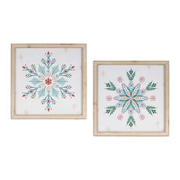 BreeBe - Snowflake Print (Set of 2) - Iridescent