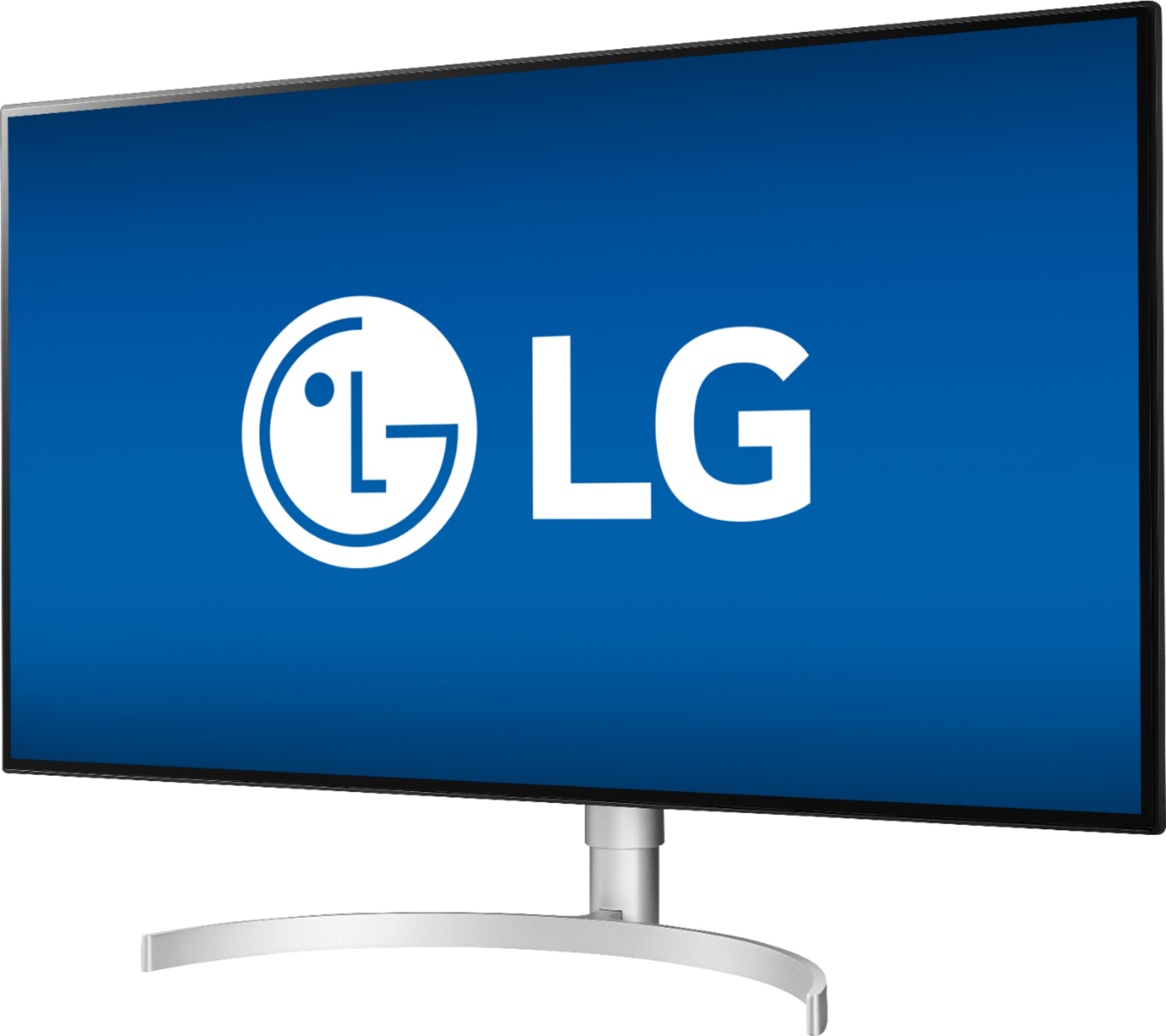 Left View: LG - 32" UltraFine IPS LED 4K UHD FreeSync Monitor with HDR (DisplayPort, HDMI, Thunderbolt)