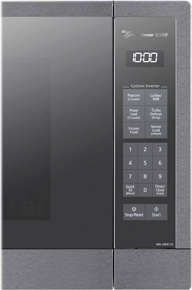 Alt View 11. Panasonic - 2.2 Cu. Ft. 1250 Watt SN97JS Microwave with Cyclonic Inverter and Sensor Cooking - Stainless Steel.