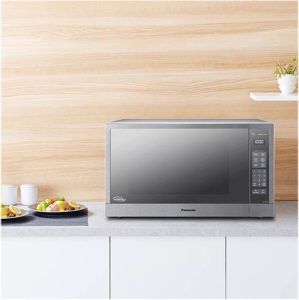 Alt View 15. Panasonic - 2.2 Cu. Ft. 1250 Watt SN97JS Microwave with Cyclonic Inverter and Sensor Cooking - Stainless Steel.