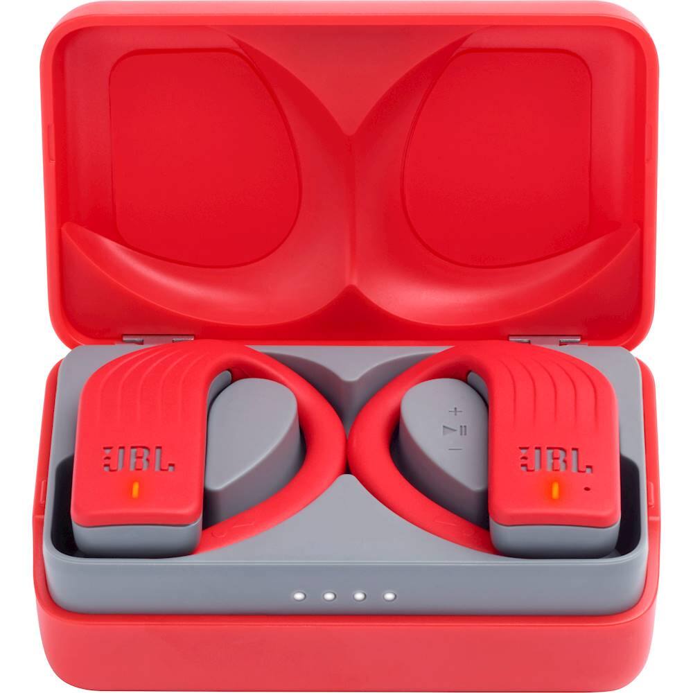 Alt View 14. JBL - Endurance Peak True Wireless In-Ear Headphones - Red.
