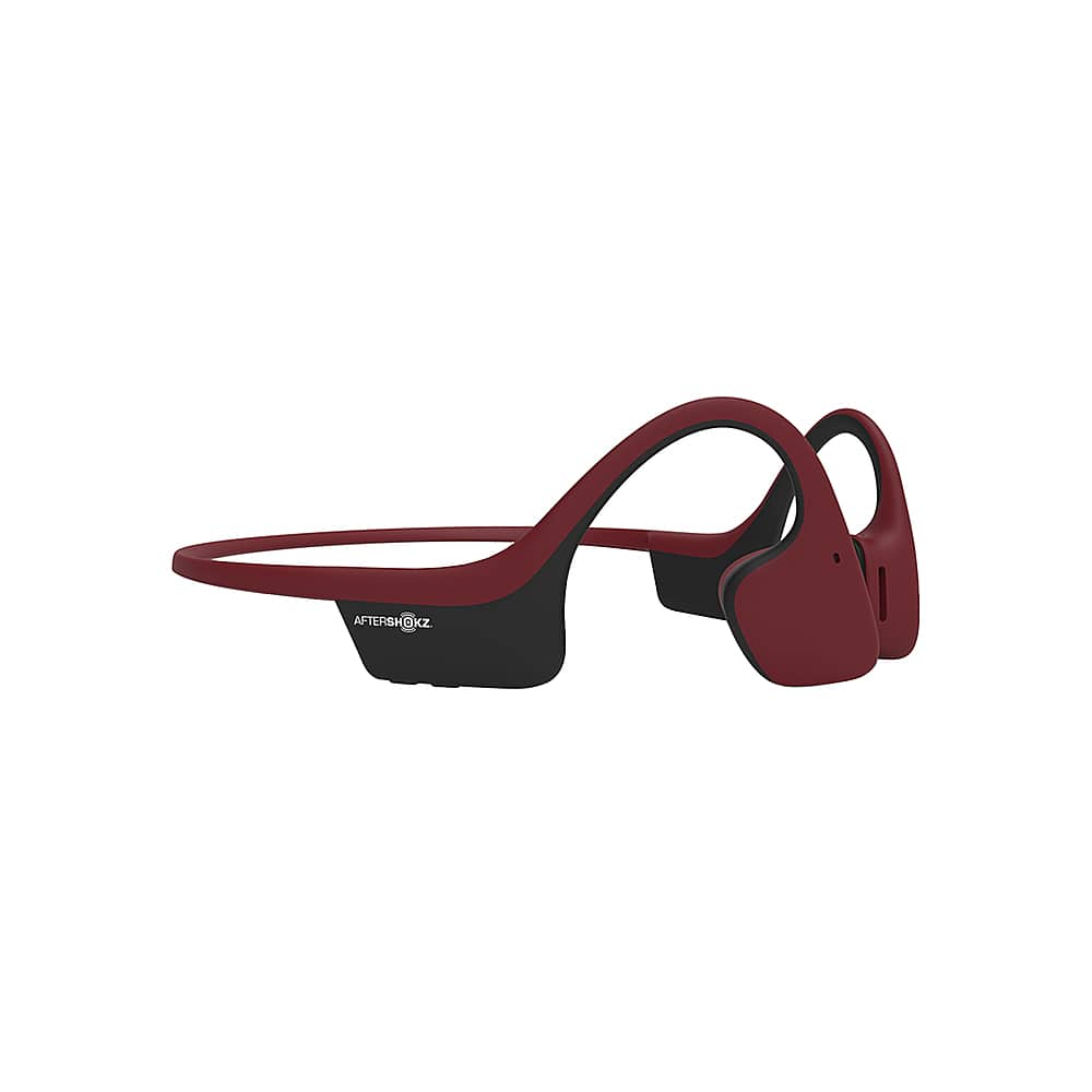 Angle. AfterShokz - Air Wireless Bone Conduction Open-Ear Headphones - Canyon Red.