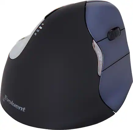 Front. Prestige - Evoluent VerticalMouse 4 Wireless Laser Mouse - Black.