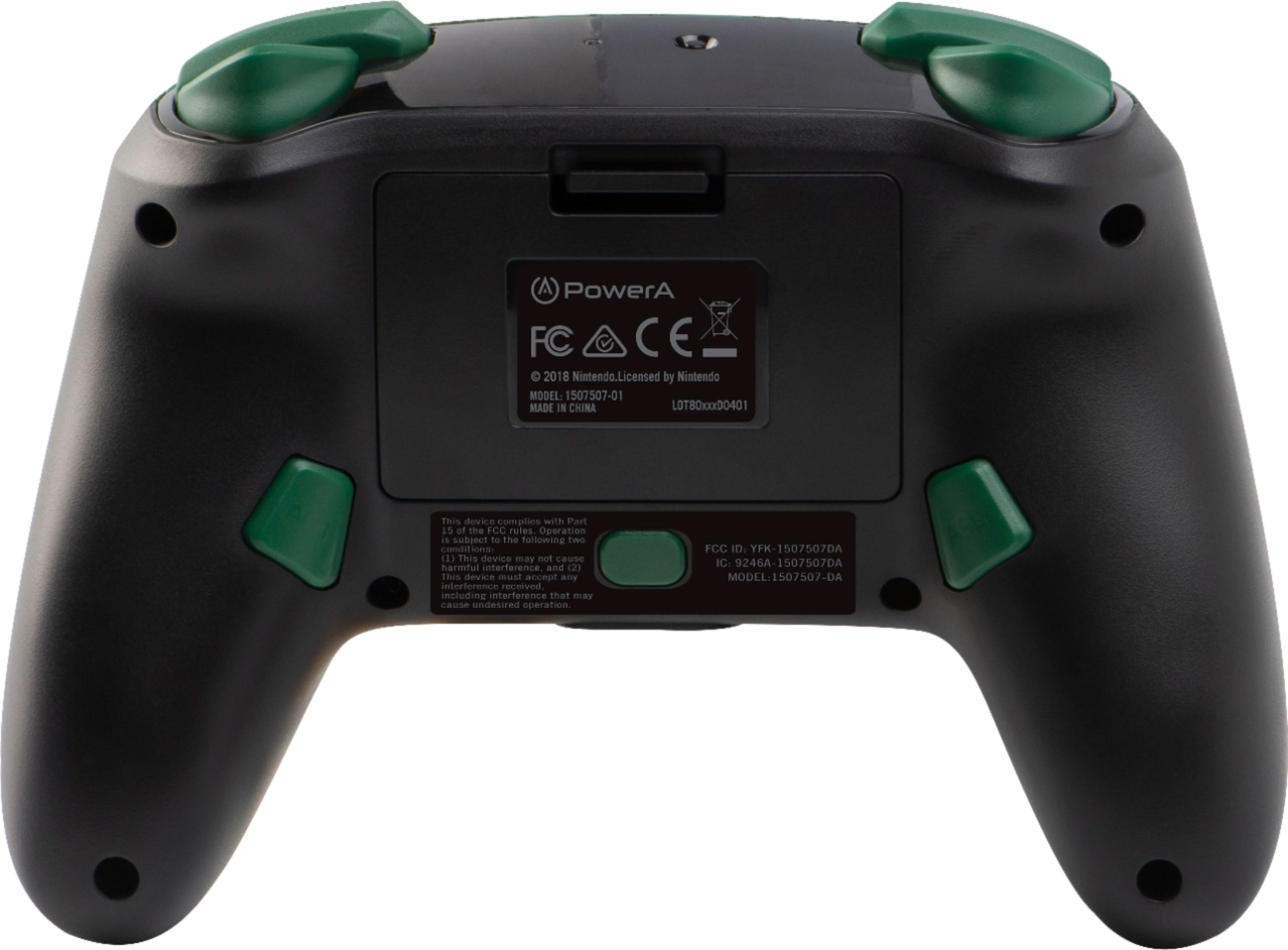 Back View: PowerA - Enhanced Wireless Controller for Nintendo Switch - Link Silhouette
