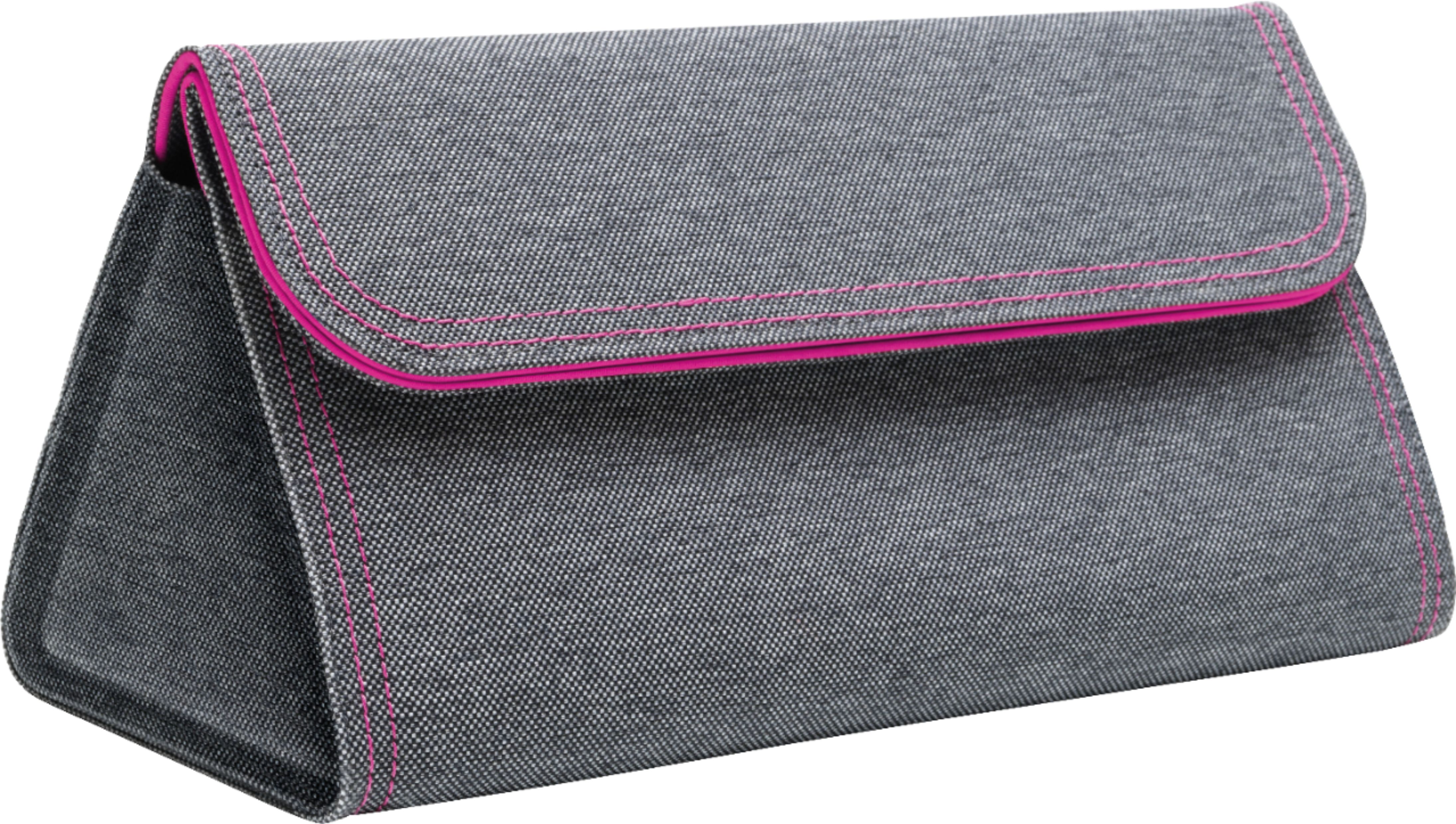 Angle View: Storage Bag for Dyson Supersonic Hair Dryer - Gray/Fuchsia