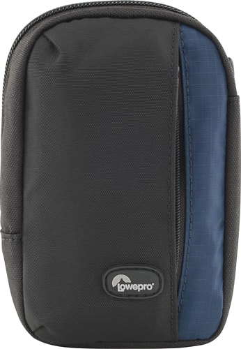 Angle. Lowepro - Newport 30 Camera Case - Black/Galaxy Blue.