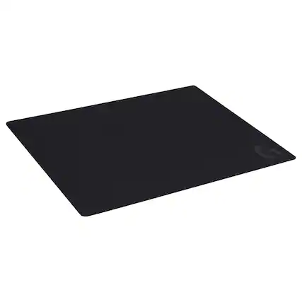 Front. Logitech - G640 Cloth Gaming Mouse Pad with Rubber Base - Black.