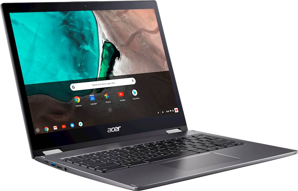 Angle View: Acer - Spin 13 2-in-1 13.5" Touch-Screen Chromebook - Intel Core i5 - 8GB Memory - 64GB eMMC Flash Memory - Steel Gray
