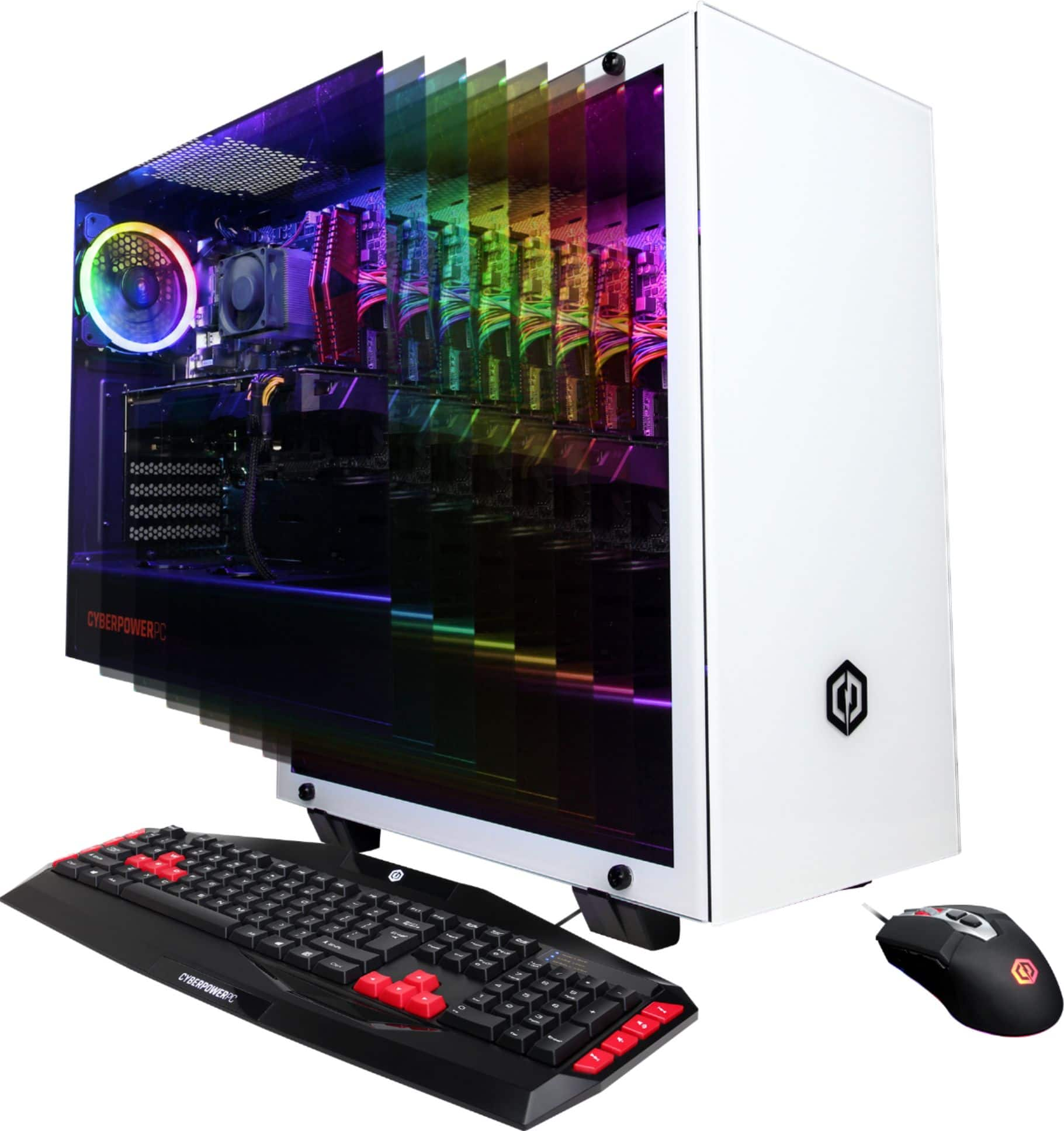 CyberPowerPC Gaming Desktop AMD Ryzen 7 2700X 16GB Memory NVIDIA 2070 8GB 2TB HDD + 240GB SSD White - Buy