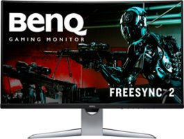 BenQ - EX3203R 32 inch 144Hz Curved Gaming Monitor | WQHD (2560 x 1440) | FreeSync 2 | DisplayHDR 400 (31.5" Display) - Gray - Front_Zoom