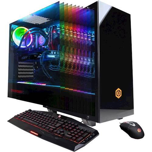 CyberPowerPC - Gaming Desktop - Intel Core i7-9700K - 16GB Memory - NVIDIA GeForce RTX 2080 - 3TB HDD + 240GB SSD - Black-Front_Standard 
