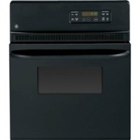 GE - 24" Built-In Single Electric Wall Oven - Black on Black - Front_Zoom
