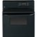 Front Zoom. GE - 24" Built-In Single Electric Wall Oven - Black on Black.