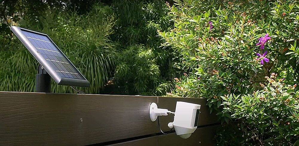 Alt View 12. Wasserstein - Solar Panel for Ring Spotlight Camera Battery and Ring Stick Up Camera Battery - Black.