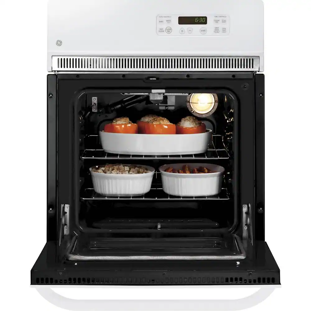 Alt View 11. GE - 24" Built-In Single Electric Wall Oven - White On White.