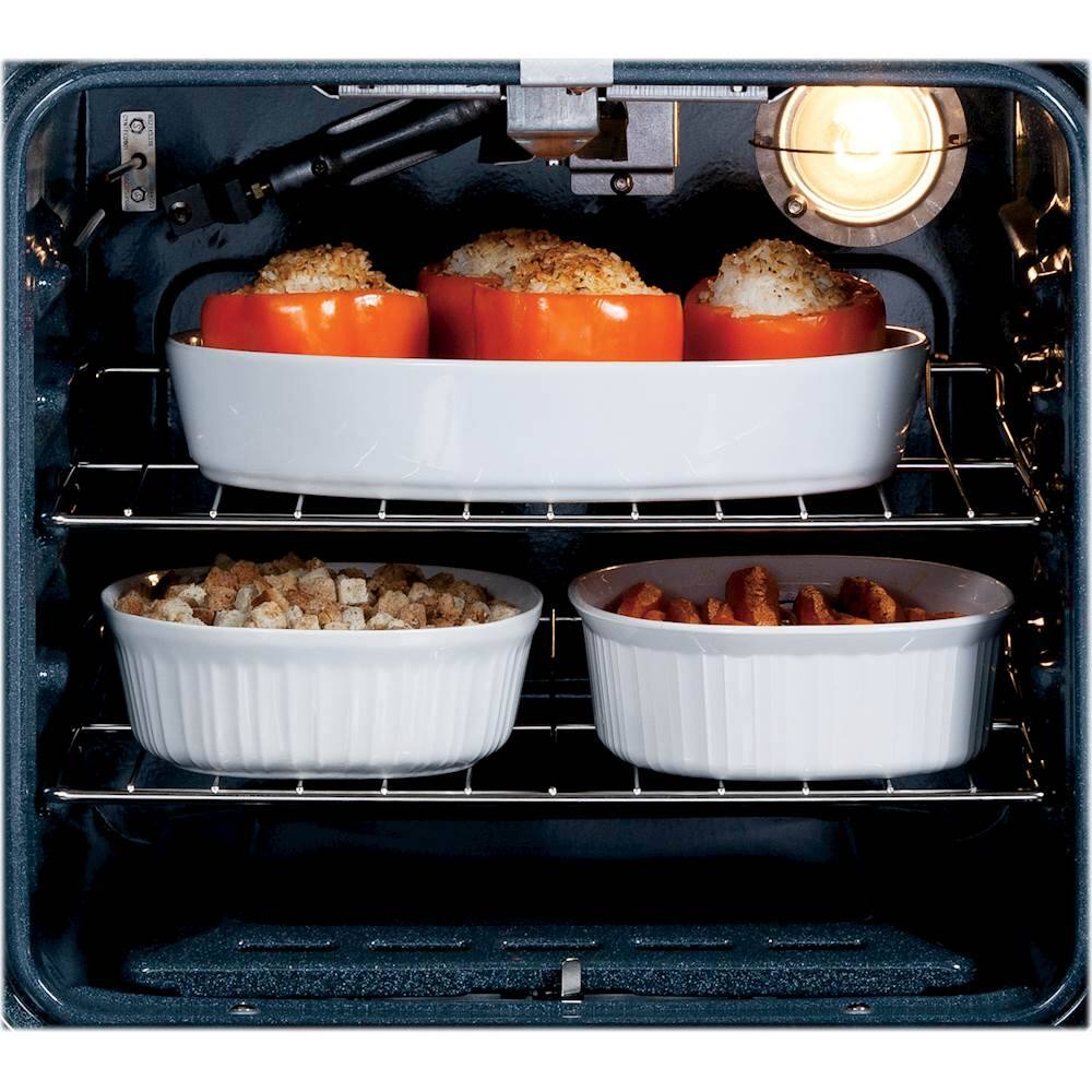 Alt View 12. GE - 24" Built-In Single Electric Wall Oven - White On White.