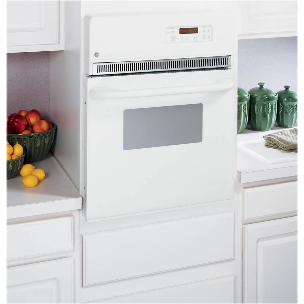 Alt View 13. GE - 24" Built-In Single Electric Wall Oven - White On White.