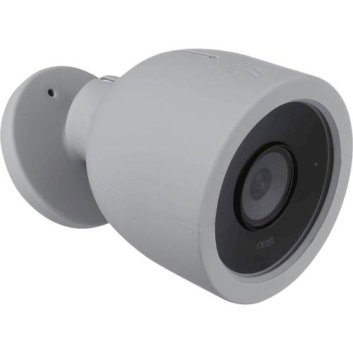 Wasserstein - Silicone Skin for Nest Cam IQ Outdoor Security Camera - Gray