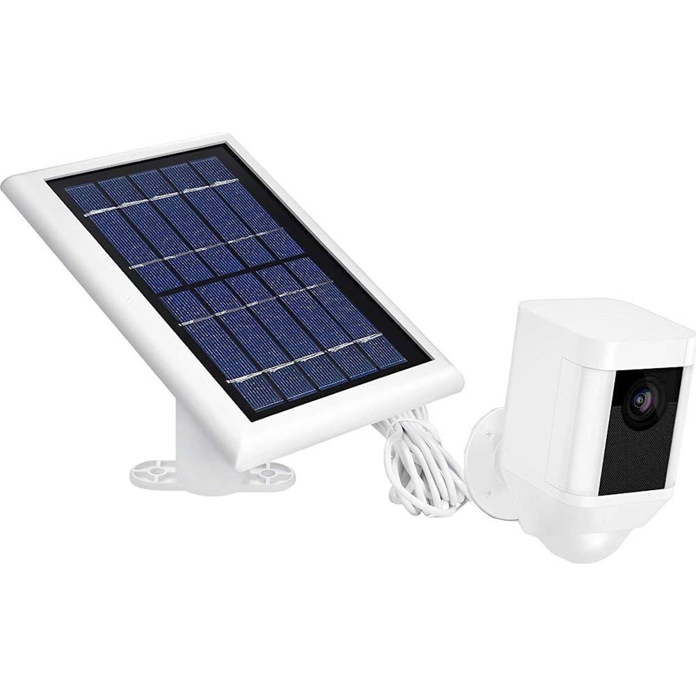 Alt View 12. Wasserstein - Solar Panel for Ring Spotlight Camera and Ring Stick Up Camera - White.