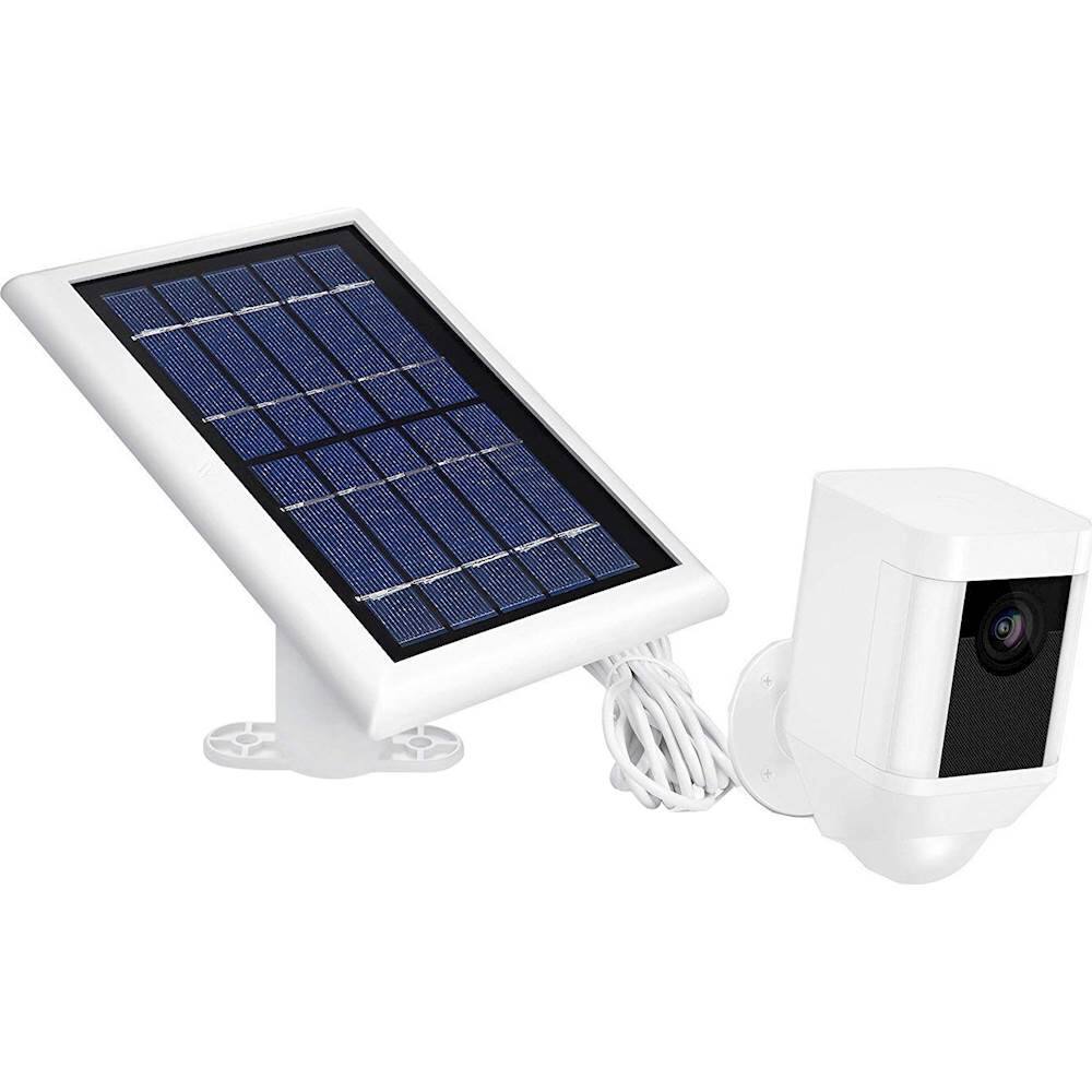 Alt View 12. Wasserstein - Solar Panel for Ring Spotlight Camera and Ring Stick Up Camera - White.