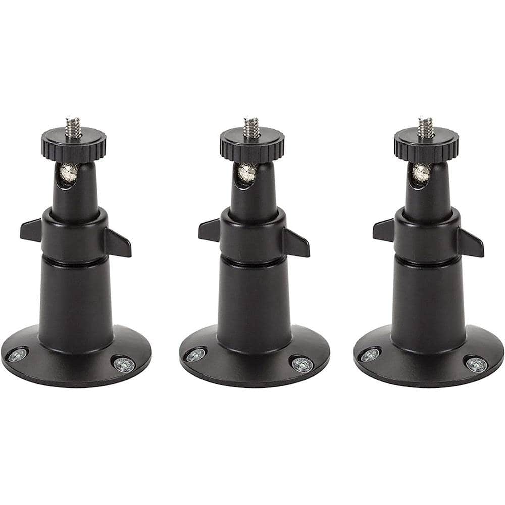 Front. Wasserstein - Indoor/Outdoor Wall Mount for Arlo, Arlo Pro, Arlo Pro 2 (3-Pack) - Black.