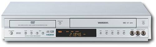Front Standard. Toshiba - DVD Player/Hi-Fi VCR Combo - Silver.