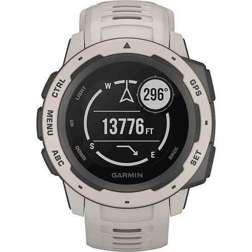 Garmin - Instinct Smartwatch Fiber-Reinforced Polymer - Tundra with Tundra Silicone Band