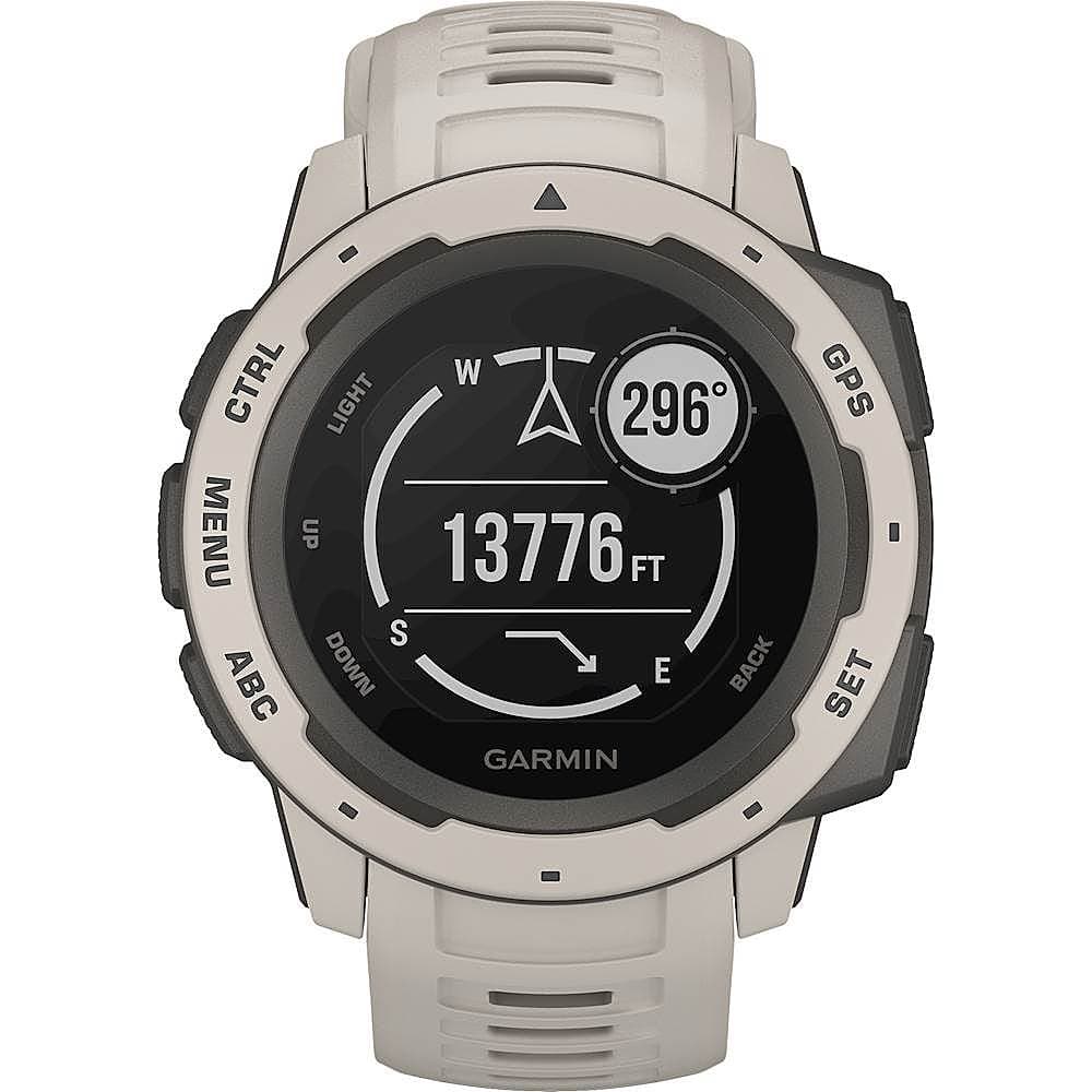 Front. Garmin - Instinct GPS Smartwatch 45mm Fiber-Reinforced Polymer - Tundra.