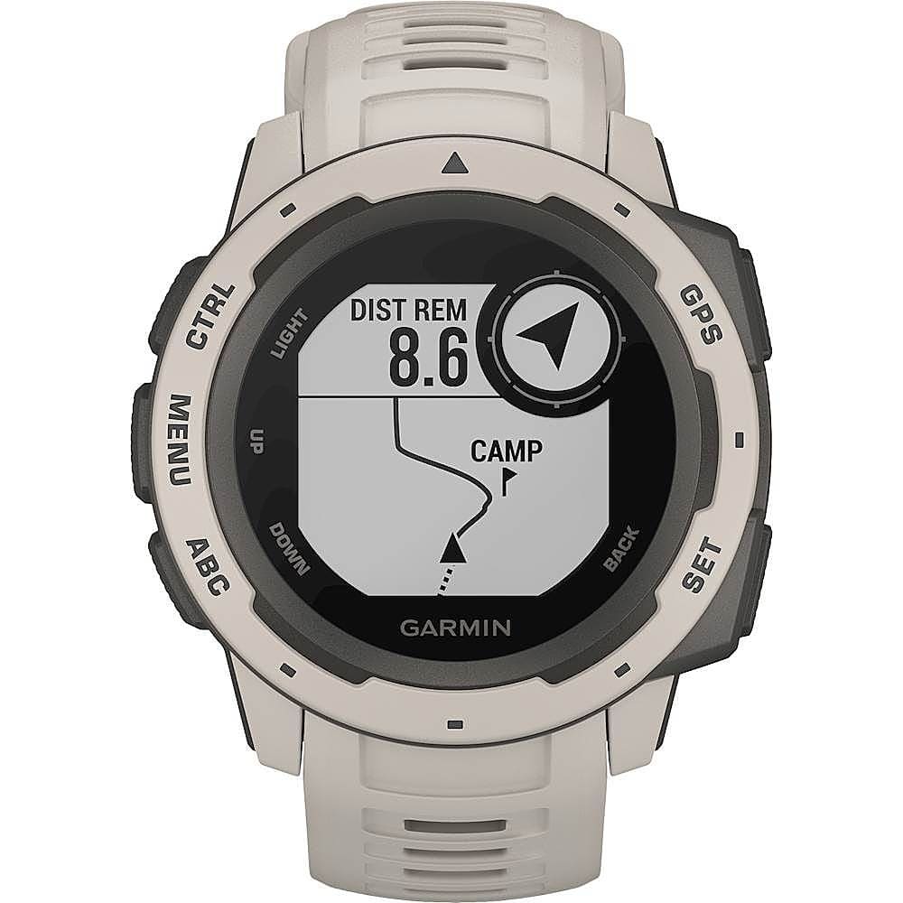 Alt View 11. Garmin - Instinct GPS Smartwatch 45mm Fiber-Reinforced Polymer - Tundra.