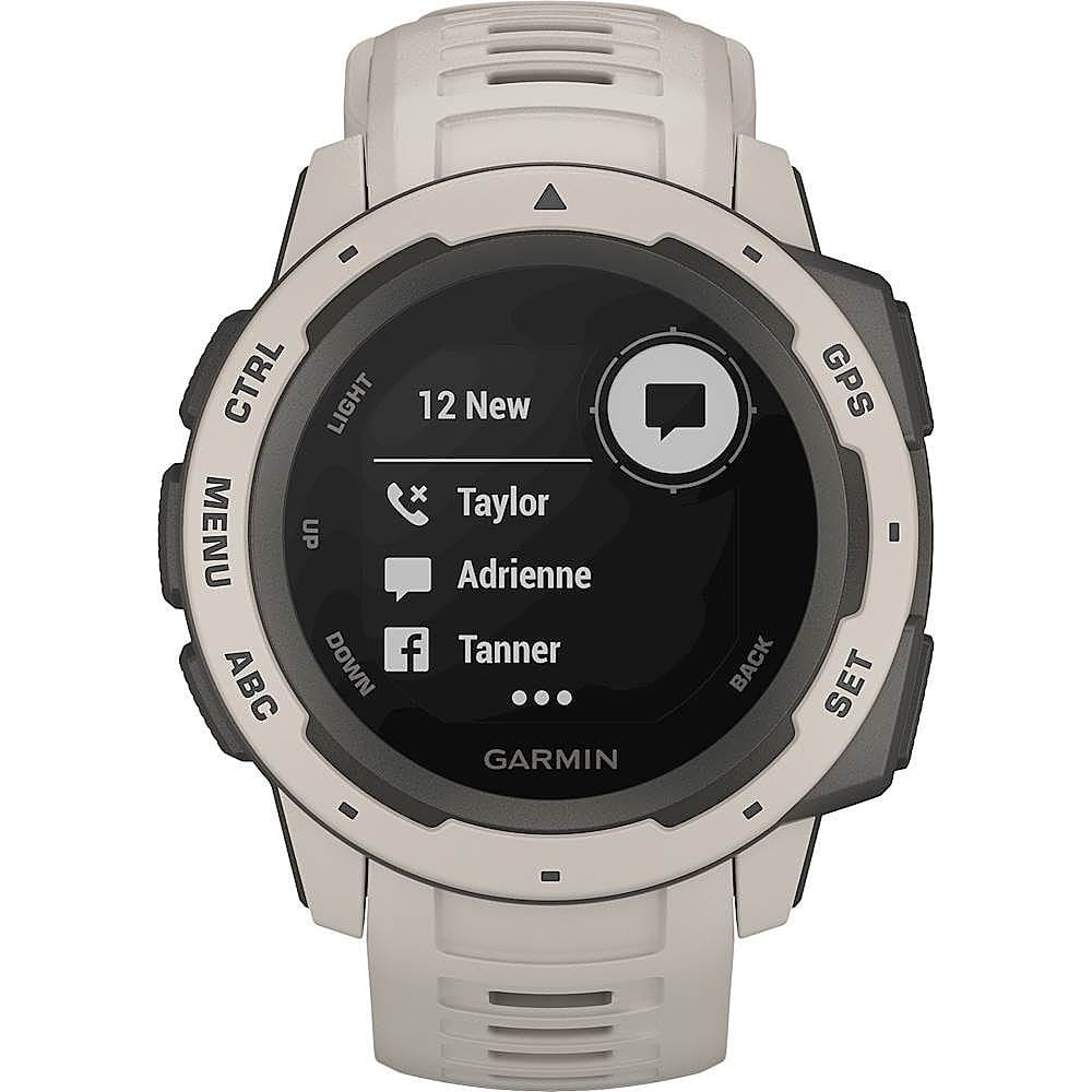 Alt View 14. Garmin - Instinct GPS Smartwatch 45mm Fiber-Reinforced Polymer - Tundra.