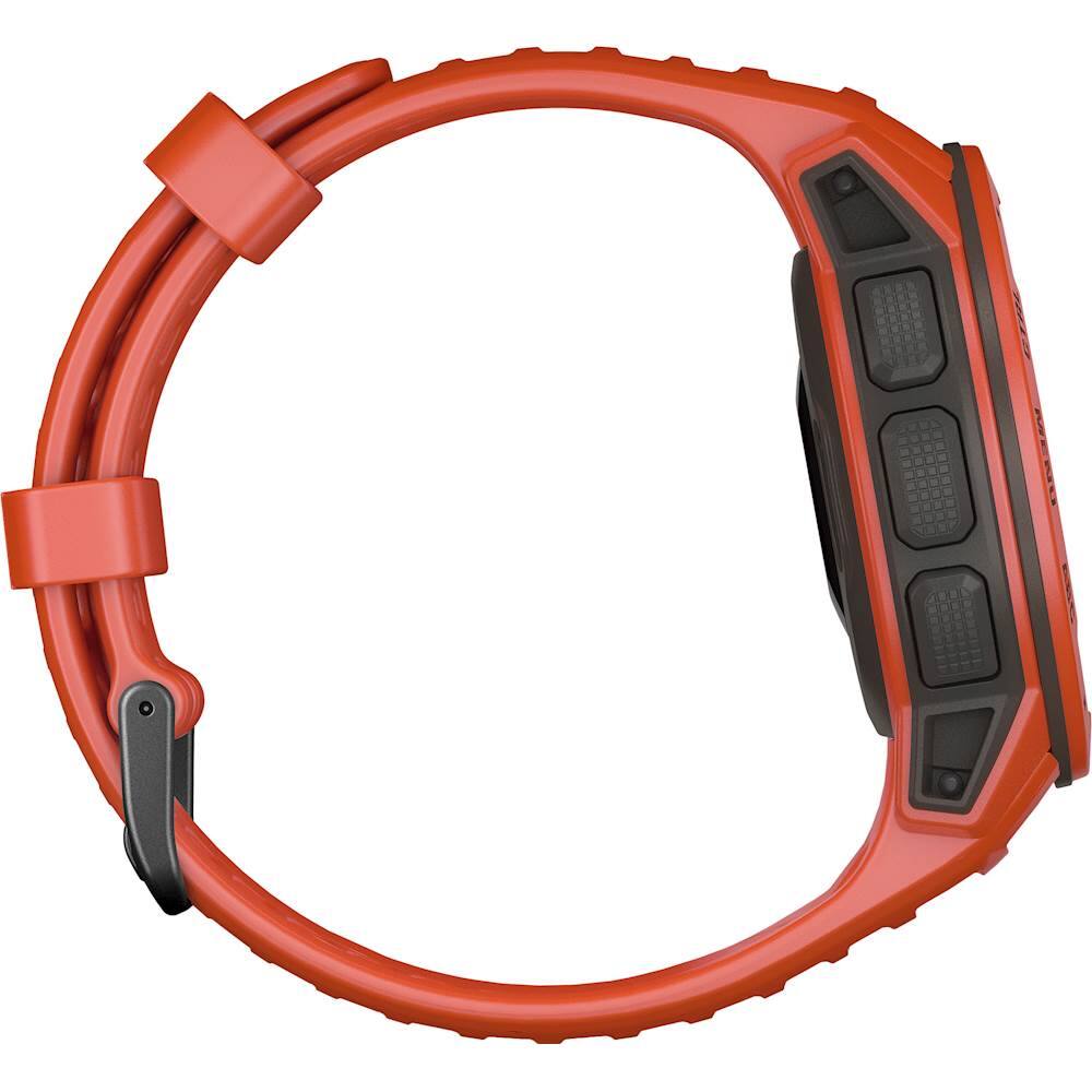 Alt View 12. Garmin - Instinct Smartwatch Fiber-Reinforced Polymer - Flame Red.