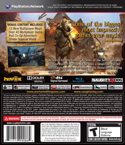 Best Buy: Sony PlayStation 3 (250GB) Uncharted 3: Game of the Year Bundle  99106