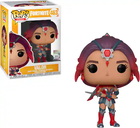 Front. Funko - POP! Games: Fortnite Valor - Silver/Purple/Red.