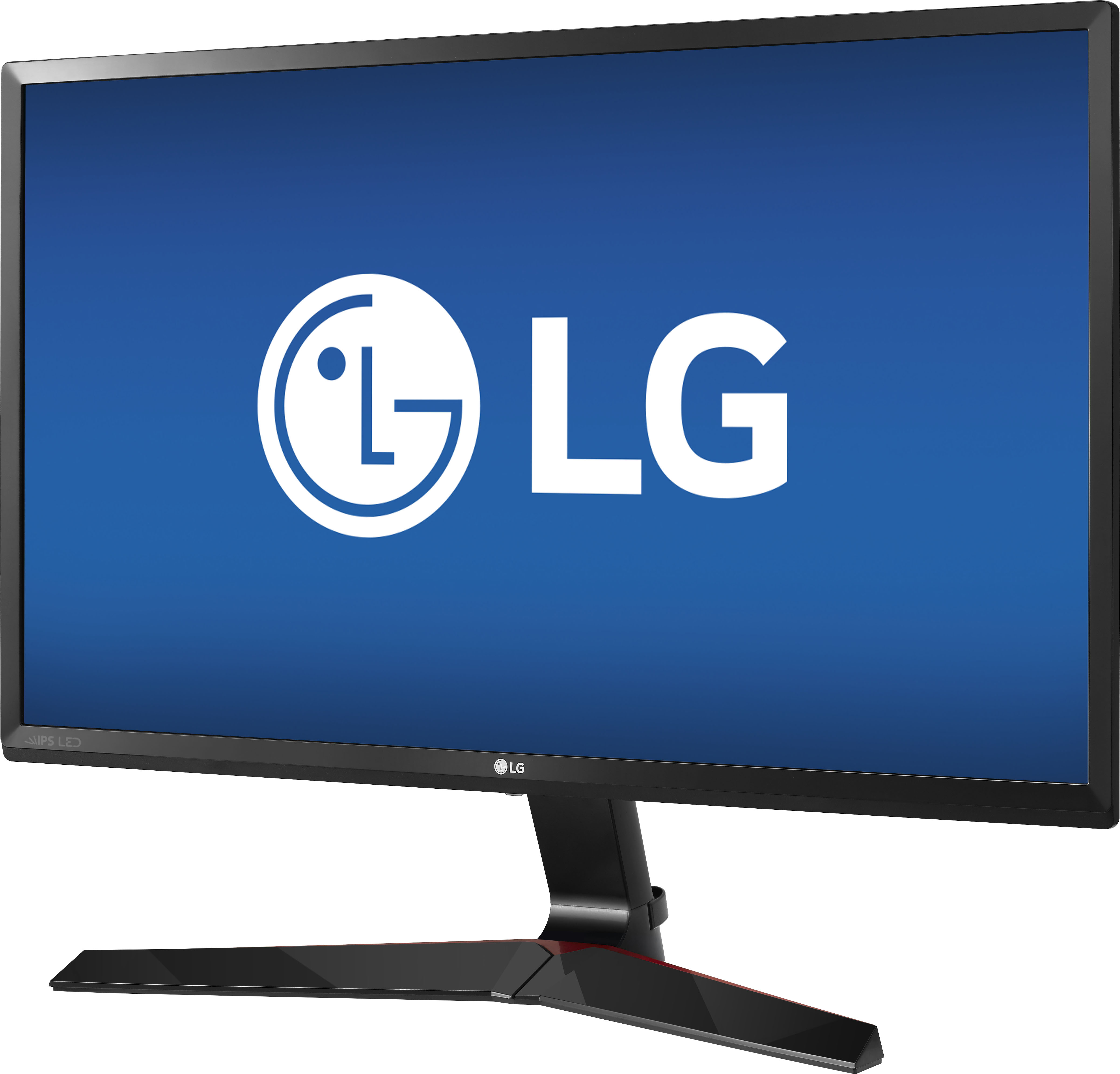 Left View: LG - 27" IPS LED FHD FreeSync Monitor (HDMI, Display Port) - Black