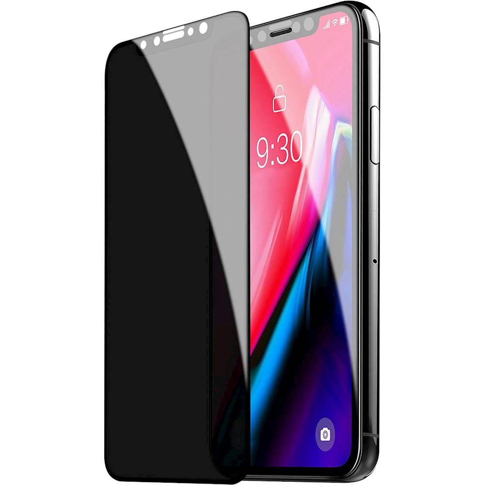 Left. SaharaCase - ZeroDamage Privacy Glass Screen Protector for Apple® iPhone® X, XS, 11 Pro - Privacy.