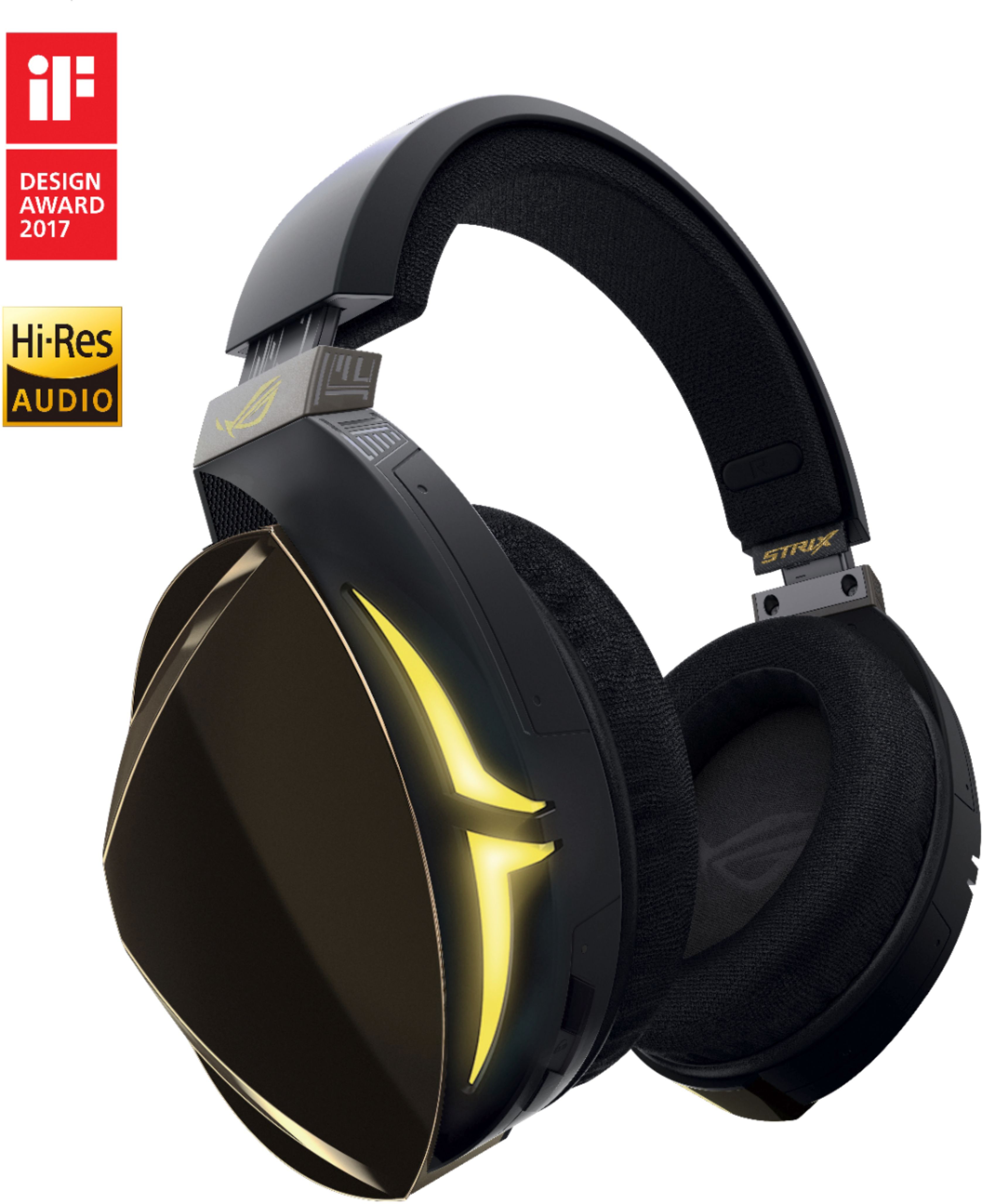Best Buy Asus Wired Stereo Gaming Headset Yellow Black Rog Strix Fusion 700