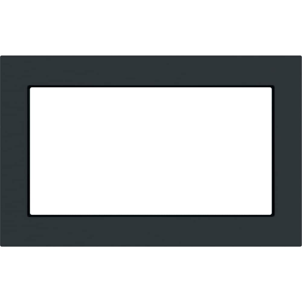 Front. GE - 30" Trim Kit for Profile Microwaves - Black Slate.