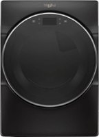 Whirlpool - 7.4 Cu. Ft. Stackable Smart Electric Dryer with Steam and Wrinkle Shield Plus Option - Black shadow - Front_Zoom