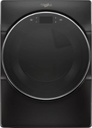 Whirlpool - 7.4 Cu. Ft. Stackable Smart Electric Dryer with Steam and Wrinkle Shield Plus Option - Black Shadow - Front_Zoom