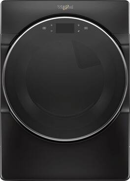 Whirlpool - 7.4 Cu. Ft. Stackable Smart Electric Dryer with Steam and Wrinkle Shield Plus Option - Black Shadow