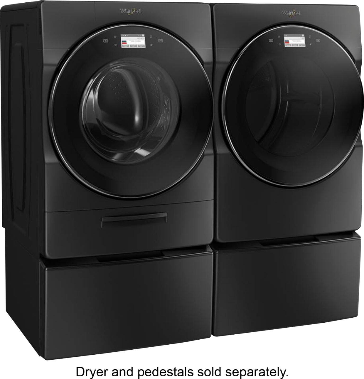 Alt View 13. Whirlpool - 7.4 Cu. Ft. Stackable Smart Electric Dryer with Steam and Wrinkle Shield Plus Option - Black Shadow.