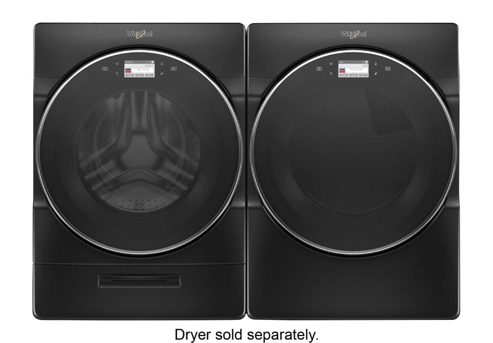 Alt View 18. Whirlpool - 7.4 Cu. Ft. Stackable Smart Electric Dryer with Steam and Wrinkle Shield Plus Option - Black Shadow.