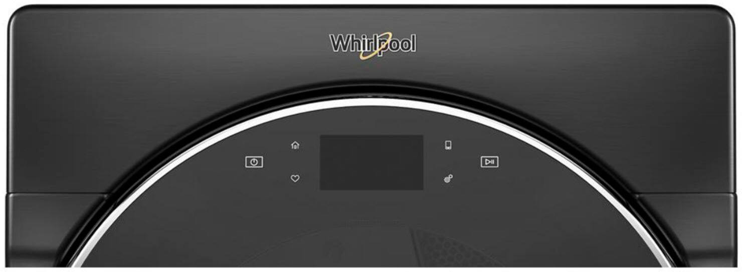 Alt View 1. Whirlpool - 7.4 Cu. Ft. Stackable Smart Electric Dryer with Steam and Wrinkle Shield Plus Option - Black Shadow.
