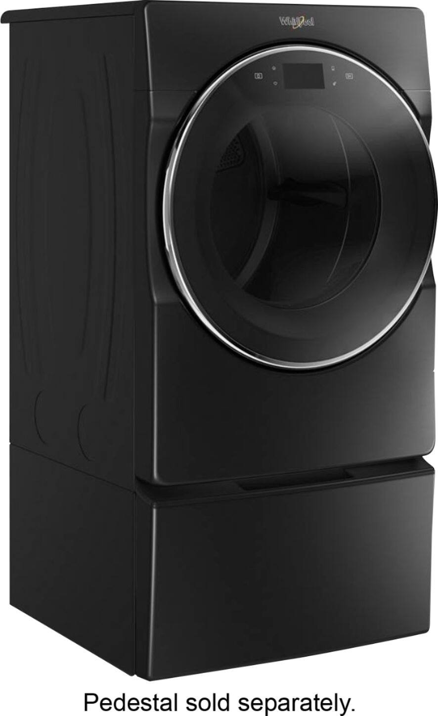 Alt View 6. Whirlpool - 7.4 Cu. Ft. Stackable Smart Electric Dryer with Steam and Wrinkle Shield Plus Option - Black Shadow.