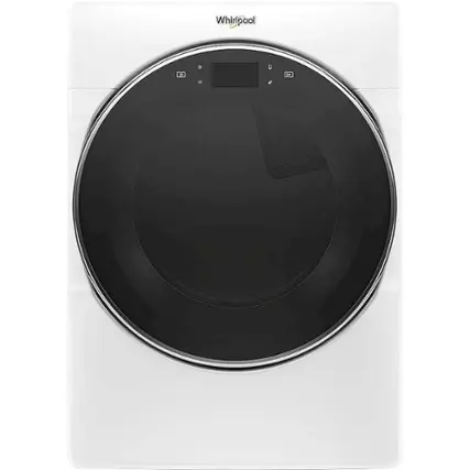 Front. Whirlpool - 7.4 Cu. Ft. 36-Cycle Electric Dryer with Steam - White.
