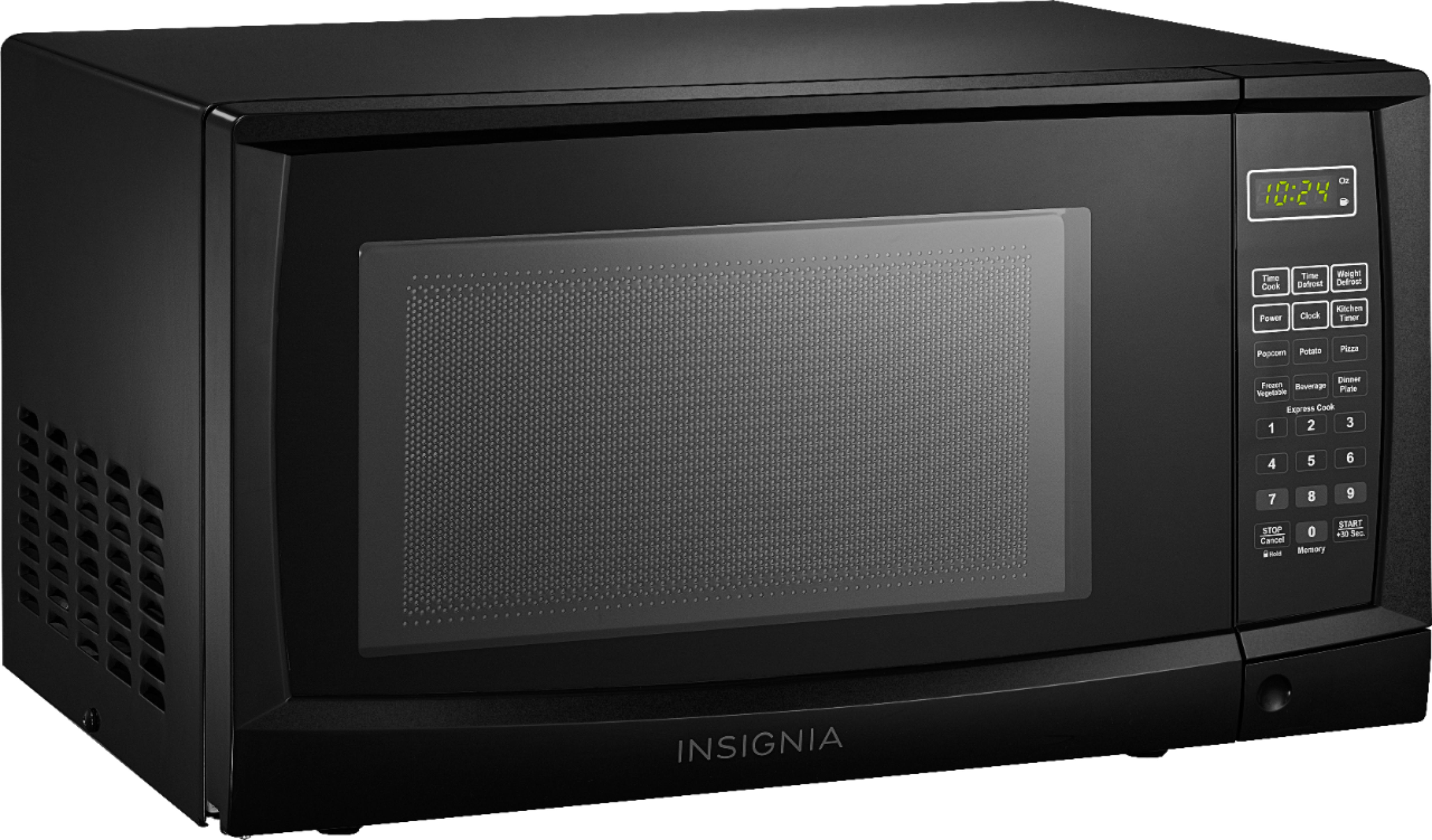 Angle View: Insignia™ - 0.7 Cu. Ft. Compact Microwave - Black