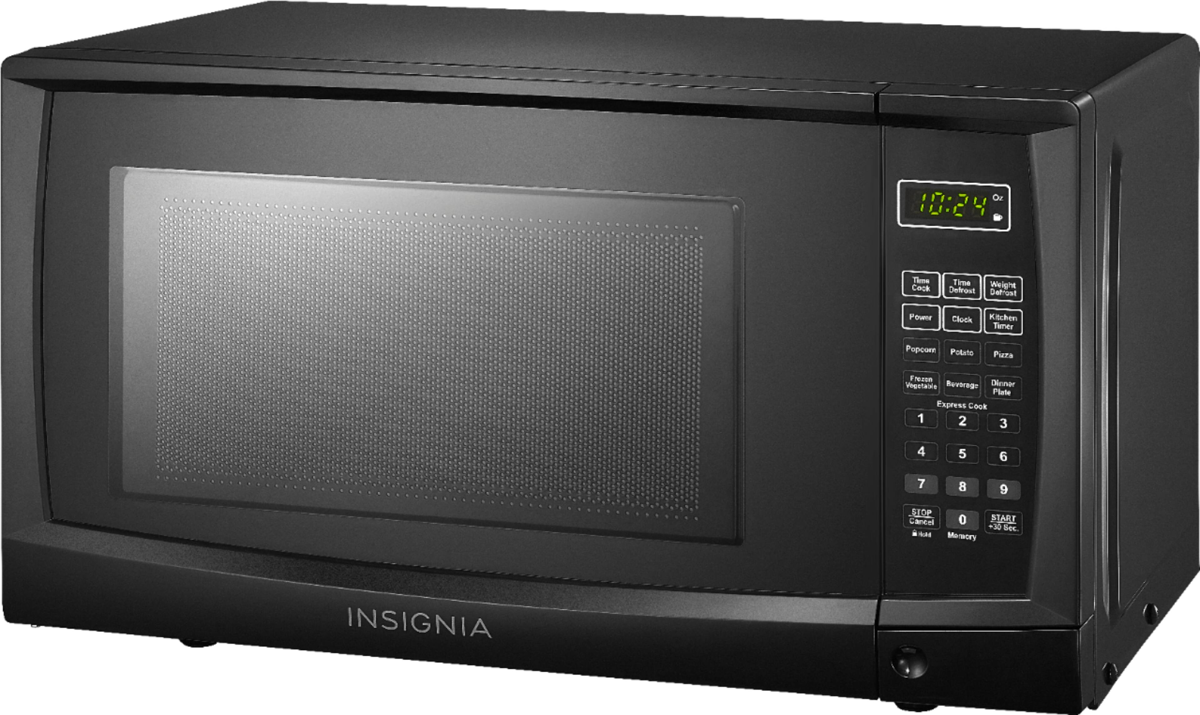 Left. Insignia™ - 0.7 Cu. Ft. Compact Microwave - Black.