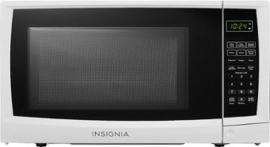Insignia™ - 0.7 Cu. Ft. Compact Microwave - White - Front_Zoom