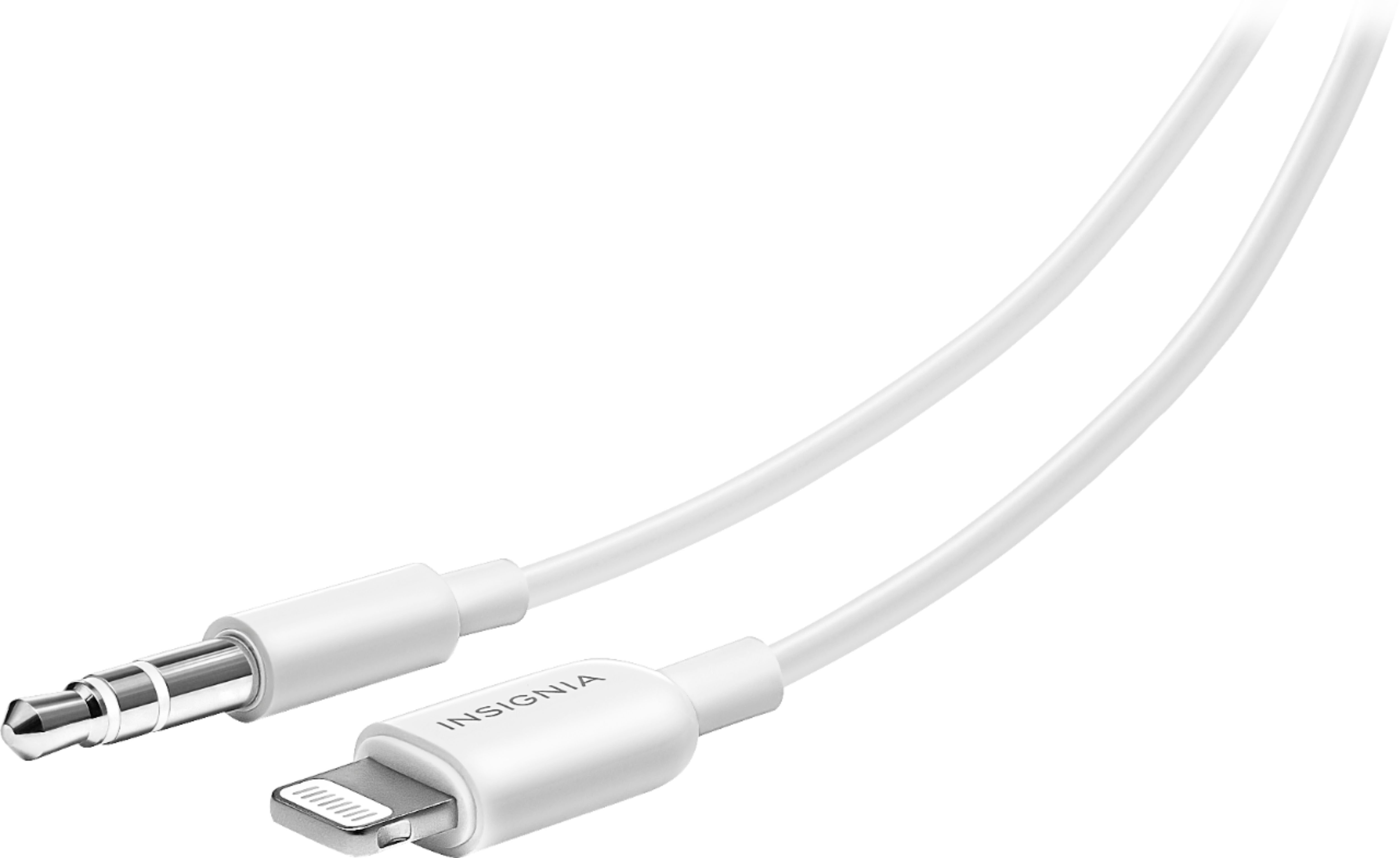 Insignia™ - 3' Lightning to Aux Cable - White